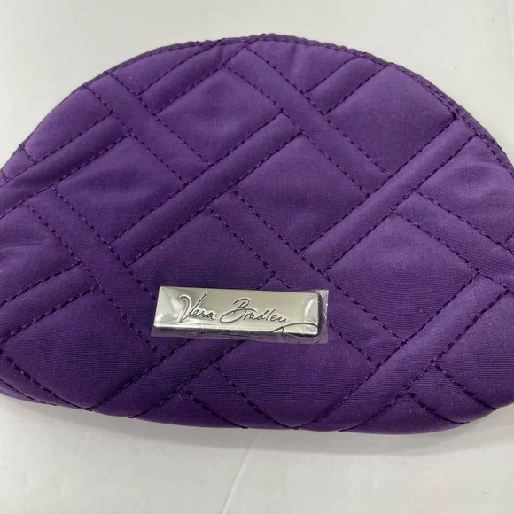 Vera Bradley Quilted Purple Cosmetic Case - Picture 2 of 4